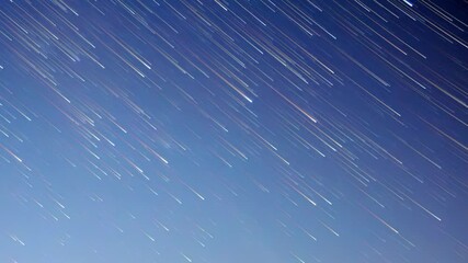 Wall Mural - milky way time-lapse star-trails on a dark night.