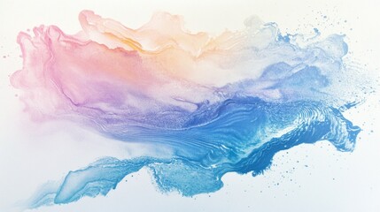 Poster - Vibrant hues of pink, blue, and cream cascade together in a harmonious display, evoking feelings of tranquility and creativity. The fluidity of the colors invites deep appreciation