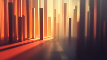 Poster - Serene Abstract Architecture with Soothing Gradient and Shadows