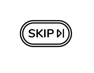 Poster - A stylish play skip button icon featuring a bold black outline and minimalist design. simple and clear.