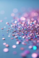 Wall Mural - a serene dispersion of pastel and metallic confetti on a smooth surface