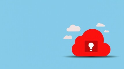 Poster - Modern Flat Design Illustration of Cloud Based Security Concept with Data Protection Elements