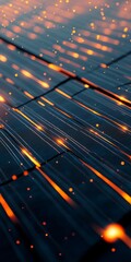 Poster - Vibrant Abstract Background with Sparkling Lights and Lines