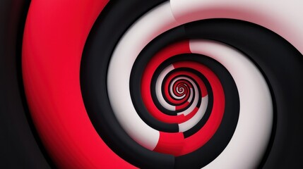 Poster - Hypnotic black and white spiral optical illusion effect