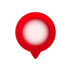 Poster - A vibrant red location pin icon with a gradient center, used for navigation and map applications.