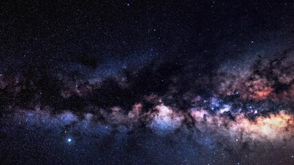 Wall Mural - milky way twinkling stars and constellations.