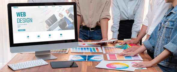 Poster - Website design software provide brisk template for online retail business and e-commerce
