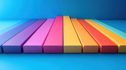 Poster - Colorful bar graph illustration