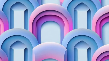 Poster - Colorful abstract shapes with blue gradient create a seamless background design, Abstract shape with a blue gradient Seamless background of geometric design