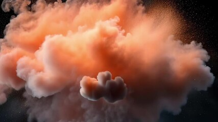 Aufkleber - Colorful explosion of abstract particles creates dynamic visual impact in dark setting, Abstract particles explosion, 3d