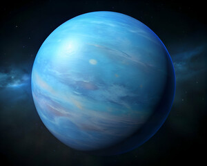 stunning exoplanet. a celestial sphere in the cosmos