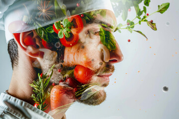 Poster - Close portrait of professional worker generative AI image