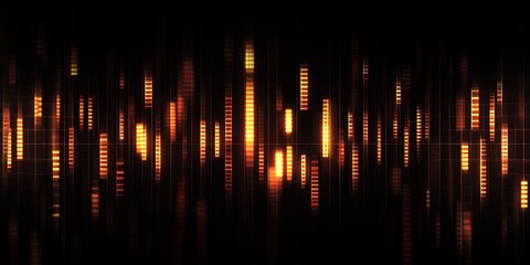 Poster - Futuristic Digital Light Patterns: Exploring Abstract Technological Visualization