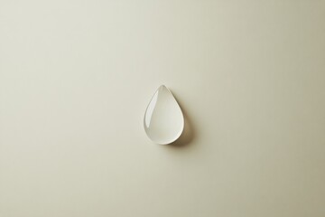 Poster - A stunning clear water drop sits gracefully on a smooth surface, creating a minimalist aesthetic. The design evokes tranquility and purity, perfect for various creative projects.
