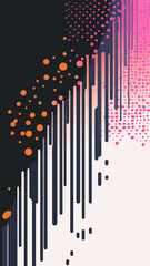 Poster - Abstract Halftone Gradient with Rounded Lines in Minimalist Vector Style