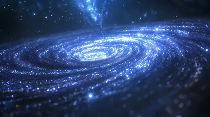 Wall Mural - infinite space with numerous stars and dark blue background, heavenly, galaxy, boundless. boundless 