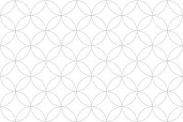 Soft rounded pattern of batik named Kawung isolated on white background. Seamless rounded pattern.