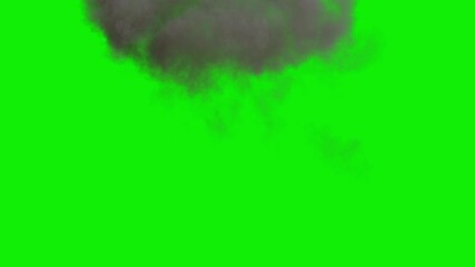 Large explosion with shafts of fire and smoke, HD 30p, with green screen for transparent background