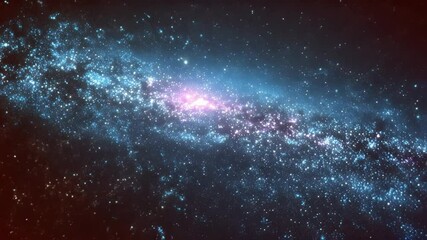 Wall Mural - Discover motion in the universe with slow movement of stars in a stunning cosmic landscape