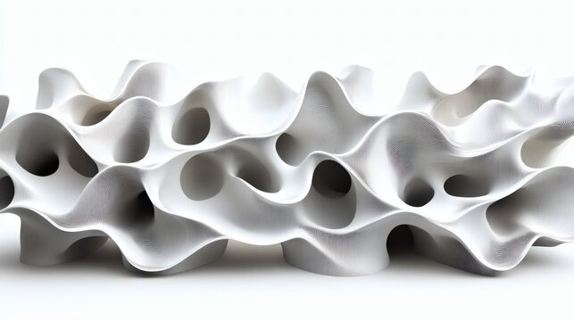 Abstract Architectural Design With Organic Shapes And Textured Forms