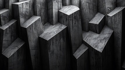 Poster - Abstract Concrete Geometric Shapes Background