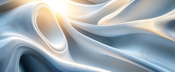 Poster - Abstract Gray and Blue Fabric Drape Background