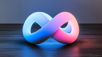 Poster - Abstract Infinity Symbol 3D Render
