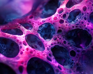 Poster - Abstract Pink Blue Porous Texture Background