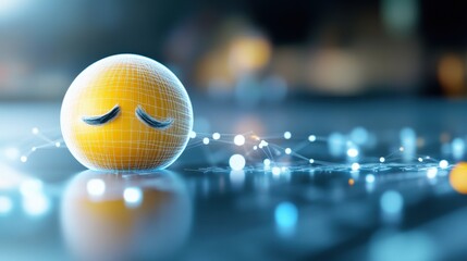 Poster - Emotional digital expression virtual space graphic design futuristic environment close-up view concept of sentiment analysis