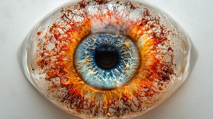 Poster - Artistic Eye Closeup with Vibrant Colors and Intricate Details