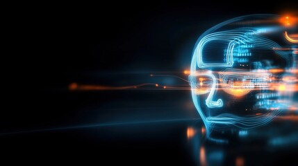 Poster - Futuristic technology displaying ai innovations virtual environment digital artwork abstract viewpoint creative concept