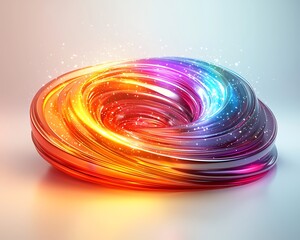 Aufkleber - Colorful Swirling Abstract Background 3D Render