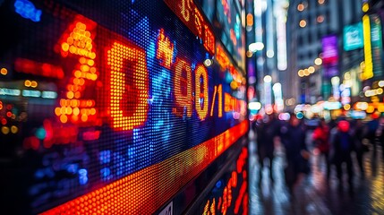 Poster - Dynamic Financial Data Display in City Setting