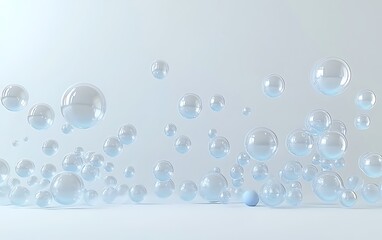 Poster - Floating Bubbles Abstract Background Texture