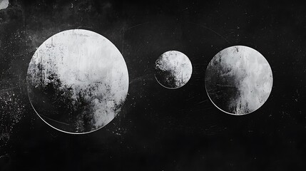 Poster - Grunge Textured Circles Abstract Background
