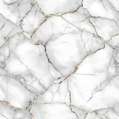 Poster - White marble texture with gold veins.