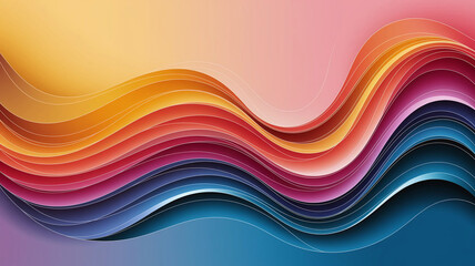 Poster - An Abstract Horizontal Background Bursts With Vibrant Swirling Waves Dance