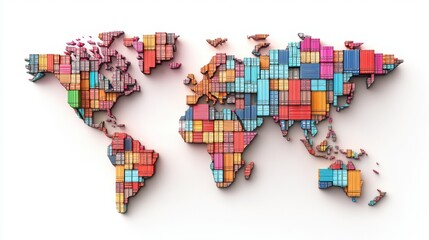 Poster - exploring the future global shipping routes virtual world map digital art interactive environment gi