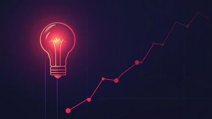 Poster - Illuminating ideas symbolic light bulb illustration digital realm graphic art creative environment close-up innovation concept