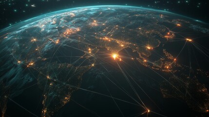Poster - visualizing logistics network integration global scale gigapixel image digital environment aerial vi