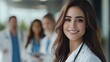 © nattapon - A female healthcare professional smiles confidently in a modern medical environment, conveying warmth and trust, This image is ideal for blog posts, health websites