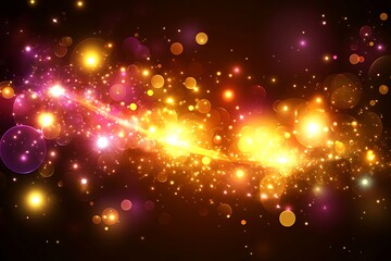 Poster - radiant bursts of energy dance across a dark cosmic tapestry