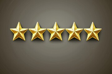 Canvas Print - minimal concept of product review scale, five-star ranking system paired with changing emotions from