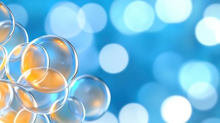 bubbles floating in abstract background. great for web design, or science illustration