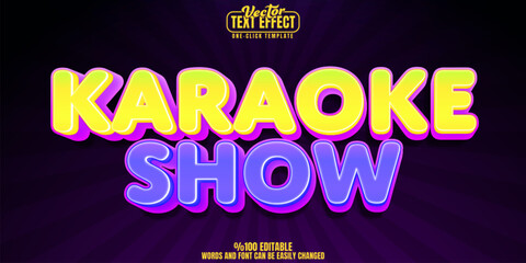 Poster - karaoke editable text effect, customizable music and show 3d font style
