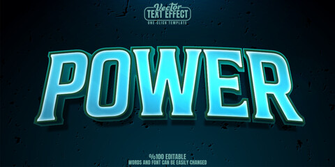 Poster - power editable text effect, customizable kingdom and king 3d font style