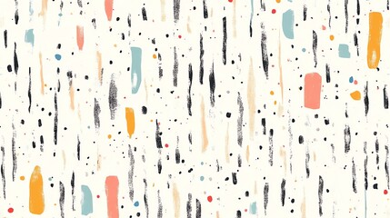 Poster - Colorful Abstract Pattern With Vertical Lines and Scattered Dots on a Light Background Perfect for Modern Decor