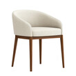 © Matcha_09 - Elegant modern chair with curved back and wooden legs for contemporary interior design aesthetic