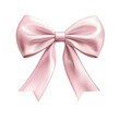 © Matcha_09 - Elegant Pink Satin Bow with Smooth Texture and Flowing Ribbons for Gift Wrapping and Decorative Purposes