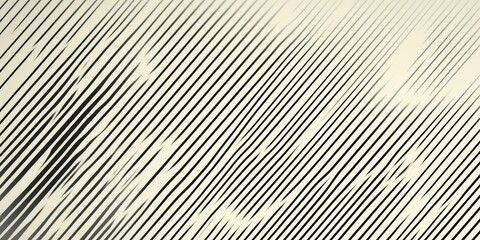 Poster - Diagonal Black and White Lines Create an Abstract Pattern With Varying Thicknesses and Movement in a Bright Space